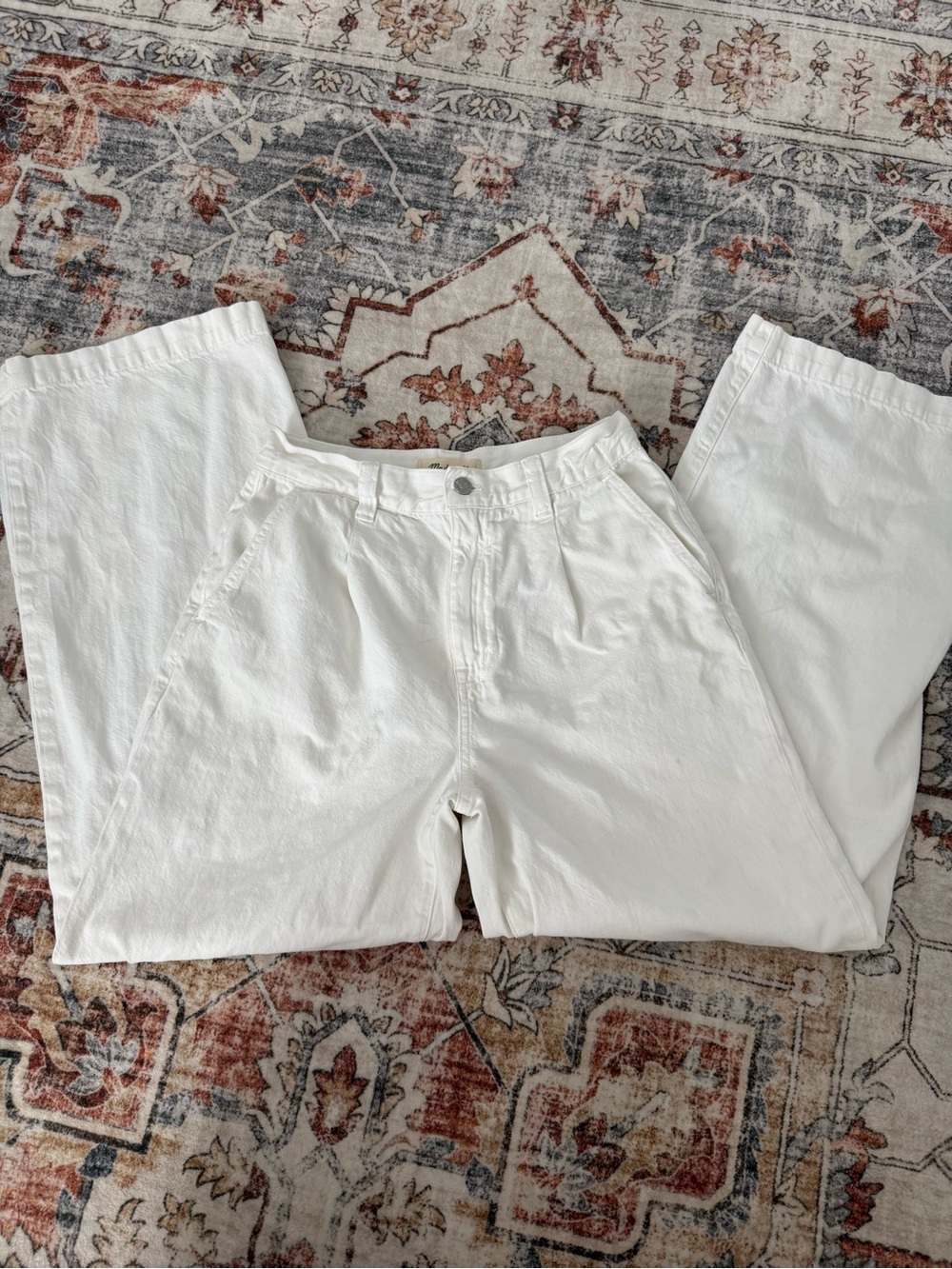 Madewell The Harlow Wide Leg Jeans White Size 25 High Rise
